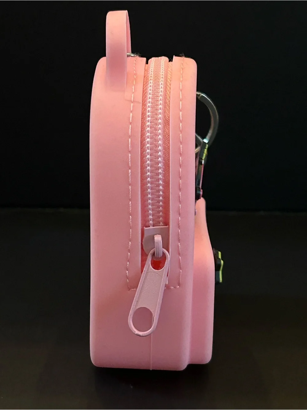 Kids Pink Silicone Unicorn Mini Backpack Keychain Bag Charm with Two Charms New